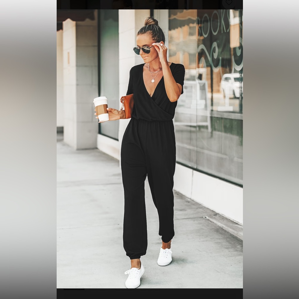NWT Cupshe Black Jumpsuit